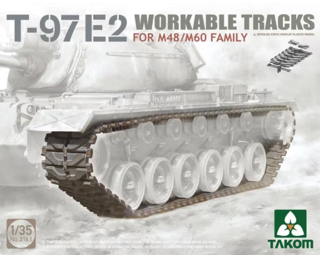 Takom 1/35 T-97E2 Workable Tracks for M48/M60 Family Kit