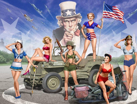 Master Box 1/35 American Pin-Up Girls (6) Kit