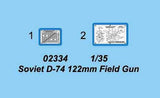 Trumpeter Military Models 1/35 Soviet D74 122mm Field Gun Kit