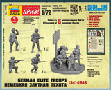 Zvezda 1/72 German Elite Troops 1941-43 (5) Snap Kit
