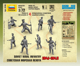 Zvezda Military 1/72 Soviet Naval Infantry 1941-43 (4) Snap Kit