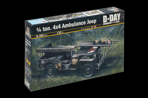 Italeri Military 1/35 1/4-Ton 4x4 Ambulance Jeep D-Day Kit