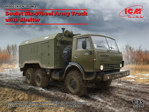 ICM Military 1/35 Soviet Six-Wheel Army Truck w/Shelter Kit