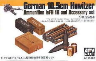 AFV Club 1/35 German 10.5cm Howitzer Ammo & Accessory Set Kit