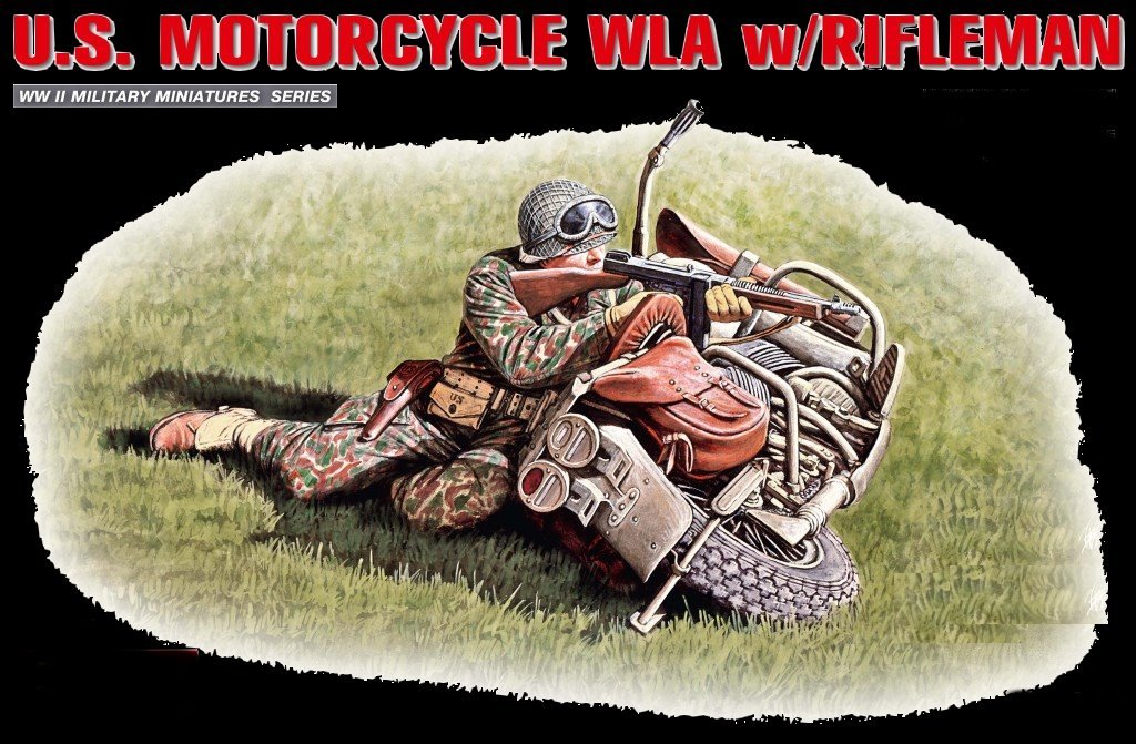 MiniArt Military Models 1/35 US Motorcycle WLA w/Rifleman Kit