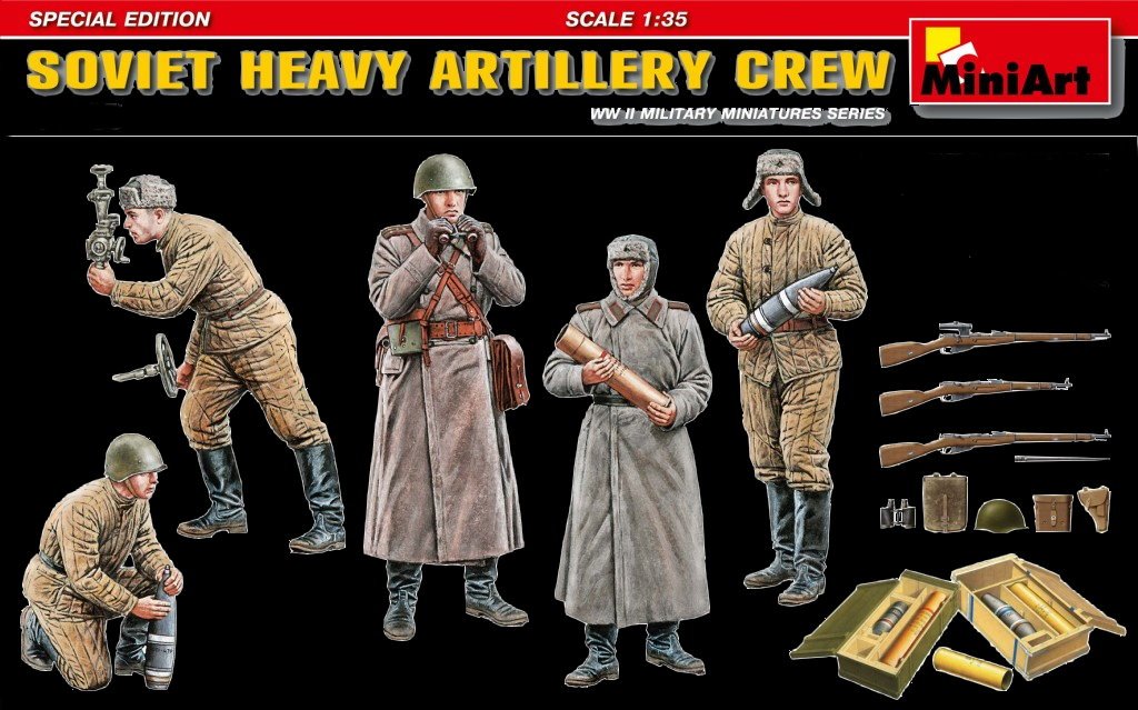 MiniArt Military Models 1/35 Soviet Heavy Artillery Crew Special Editi –  Military Model Depot