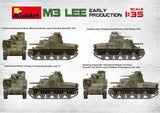 MiniArt 1/35 M3 Lee Early Production Tank w/Full Interior (New Tool) Kit