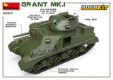 MiniArt 1/35 M3 Grant Mk1 Tank w/Full Interior (New Tool) Kit