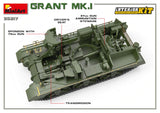 MiniArt 1/35 M3 Grant Mk1 Tank w/Full Interior (New Tool) Kit