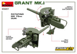 MiniArt 1/35 M3 Grant Mk1 Tank w/Full Interior (New Tool) Kit