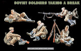 MiniArt Military Models 1/35 Soviet Soldiers Taking a Break (5) with Accessories (New Tool) Kit