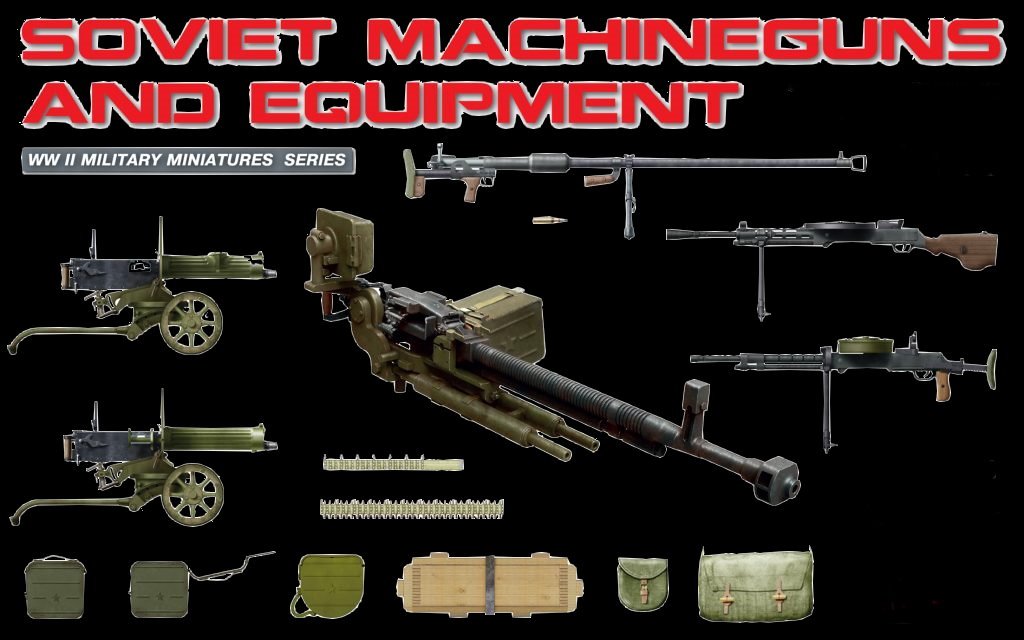 MiniArt Military Models 1/35 Soviet Machine Guns & Equipment Kit