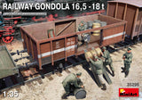 MiniArt 1/35 WWII 16.5 18-Ton Railway Gondola w/Figures & Accessories Kit