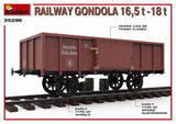 MiniArt 1/35 WWII 16.5 18-Ton Railway Gondola w/Figures & Accessories Kit