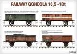 MiniArt 1/35 WWII 16.5 18-Ton Railway Gondola w/Figures & Accessories Kit