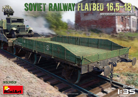 MiniArt 1/35 WWII Soviet 16.5-18 Ton Railway Flatbed Kit