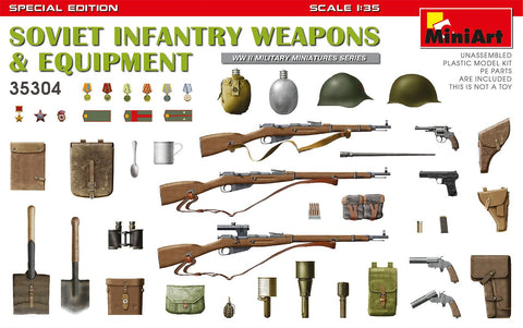 MiniArt Military 1/35 WWII Soviet Infantry Weapons & Equipment (Special Edition) Kit