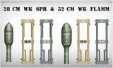 MiniArt Military 1/35 WWII German Rockets 28cm WK Spr & 32cm WK Flamm Kit