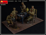 MiniArt 1/35 Dinner on the Front: Soviet Soldiers (5) w/Furniture & Accessories Kit