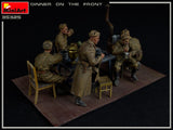 MiniArt 1/35 Dinner on the Front: Soviet Soldiers (5) w/Furniture & Accessories Kit