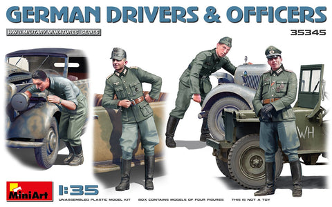 MiniArt 1/35 WWII German Drivers & Officers (4) Kit
