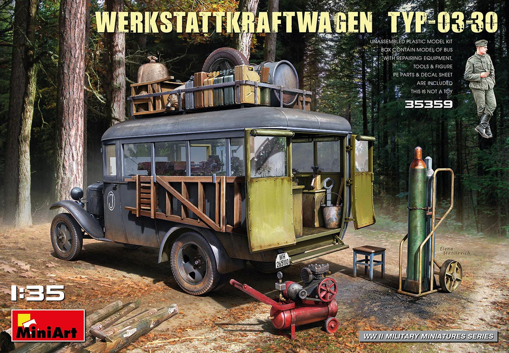 MiniArt 1/35 German Mobile Workshop Truck Type 03-30 w/Equipment & Fig –  Military Model Depot