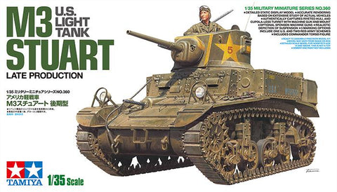 Tamiya 1/35 US M3 Stuart Late Production Light Tank (New Tool) Kit