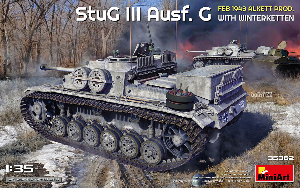 Miniart 1/35 StuG III Ausf. G Feb 1943 Alkett Prod. with Winterketten Kit