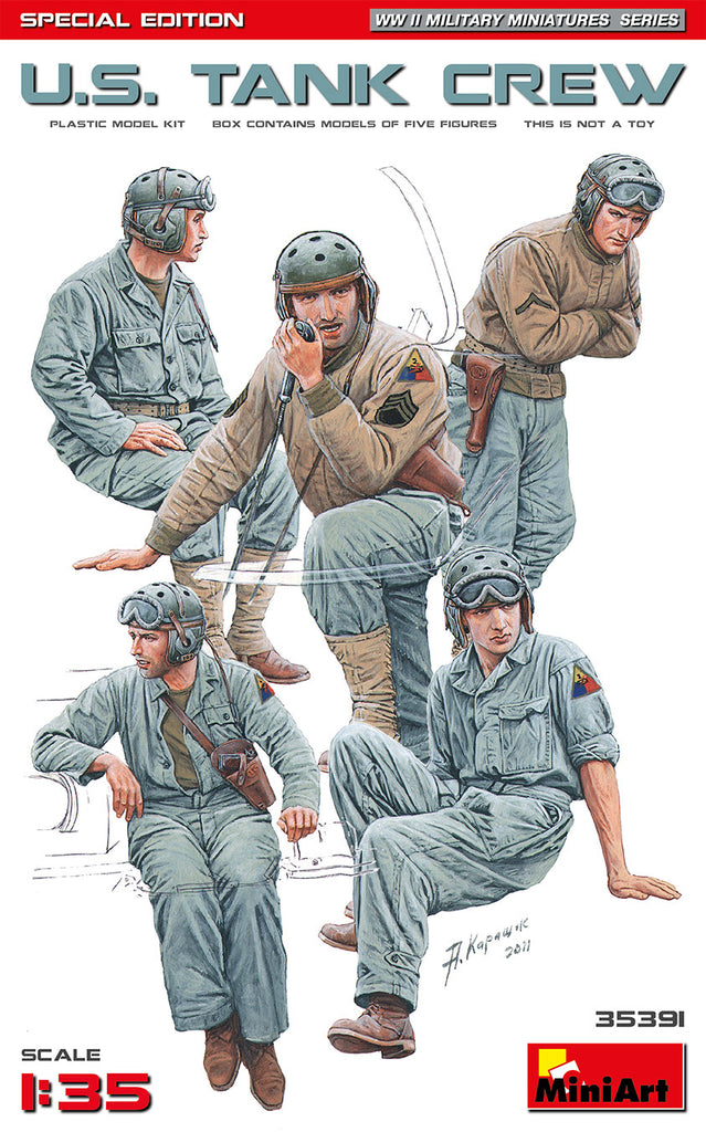 MiniArt 1/35 WWII US Tank Crew (5) (Special Edition) Kit – Military Model  Depot