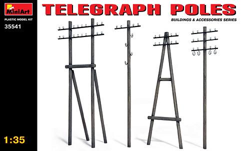 MiniArt Military Models 1/35 Telephone Poles (Various Types) Kit