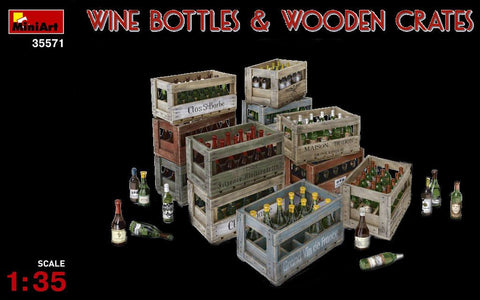MiniArt Military Models 1/35 Wine Bottles & Wooden Crates Kit