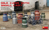 MiniArt Military Models 1/35 Milk Cans w/Small Cart Kit
