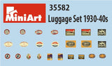 MiniArt Military Models 1/35 Luggage Set 1930-40s (Dock Cart, Pram, Suitcases & Bags) (New Tool) Kit