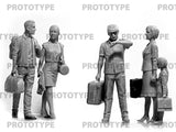 ICM Military 1/35 Chernobyl #5: Evacuation Diorama Set (5 figures w/luggage, house front, base, background) (New Tool) Kit