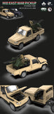 3R Model 1/72 Mid East two-door War pickup & ZPU-2 (2 Trucks & 1 MG) Kit