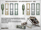 MiniArt Military 1/35 WWII Schweres Wurfgerat 40 German Rocket Launcher w/5 Crew & Missiles Kit
