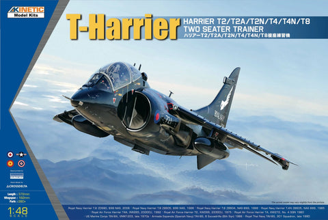 Kinetic 1/48 Harrier T2/T2A/T2N/T4/T4N/T8 2 Seater Kit