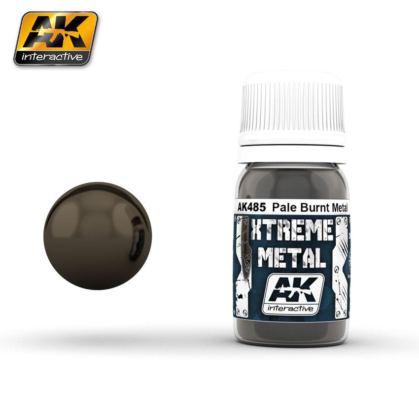 AK Interactive Xtreme Metal Pale Burnt Metal Metallic Paint 30ml Bottle