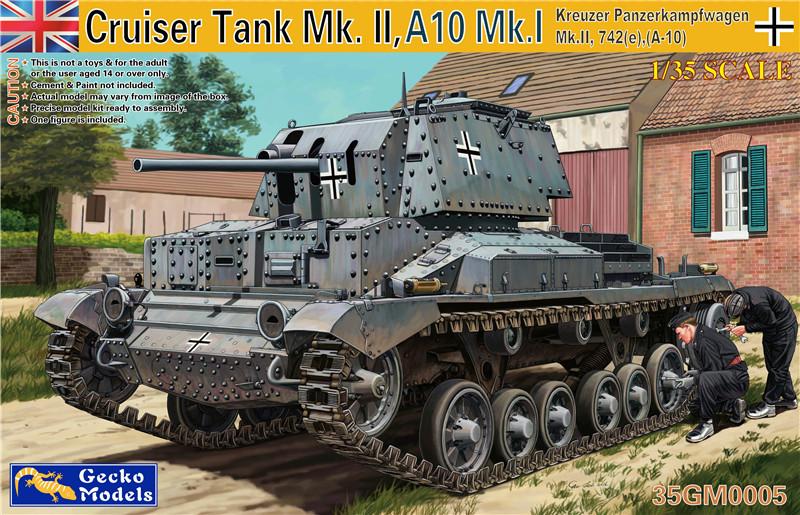 Gecko 1/35 Cruiser Panzerkampfwagen A10 Mk I/II 742(e) Tank (New Tool) Kit