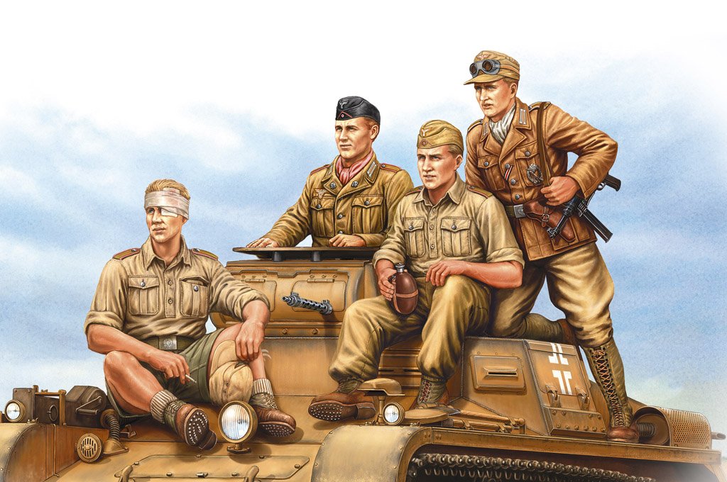 Hobby Boss Military 1/35 German Tropical Panzer Crew Kit