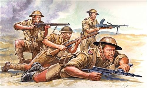 Italeri Military 1/72 WWII British 8th Army Soldiers (50 Figures) Set