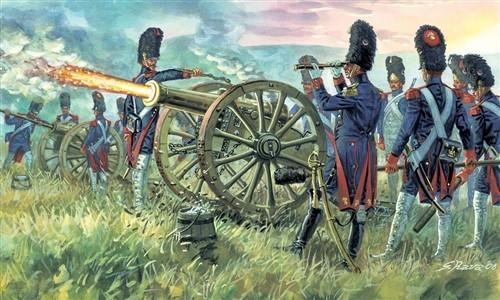 Italeri Military 1/72 Napoleonic War: French Imperial Guard Artillery (16 w/2 Guns) Set