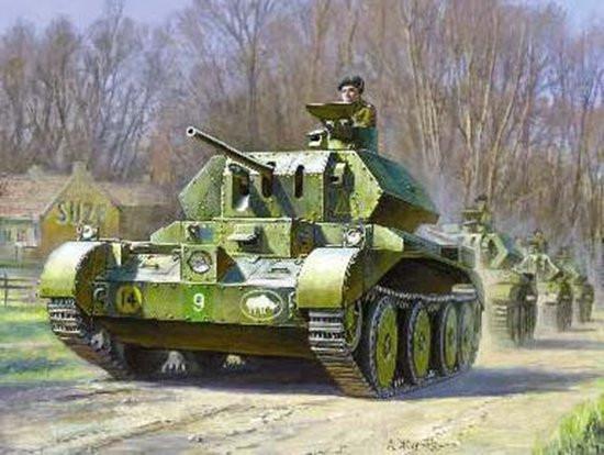 Zvezda 1/100 British Crusader Mk IV Tank (Snap Kit)