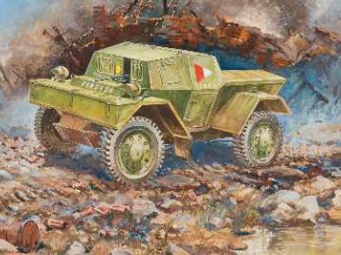 Zvezda 1/100 British Dingo Mk 1 Armored Scout Car Snap Kit