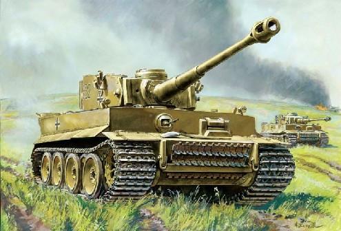 Zvezda 1/100 German Tiger I Heavy Tank (Snap Kit)