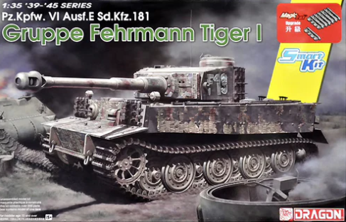 Dragon Models 1/35 PzKpfw VI Ausf E SdKfz 181 Gruppe Fehrmann Tiger I Tank Kit
