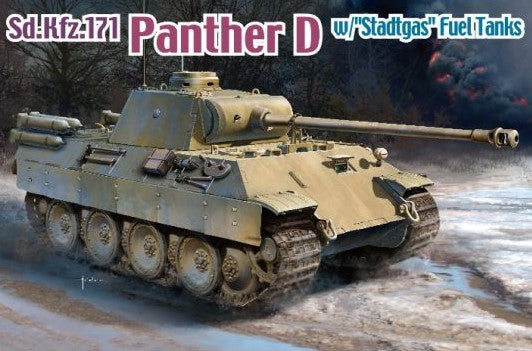 Dragon Models 1/35 SdKfz 171 Panther D Tank w/Stadtgas Fuel Tanks Kit