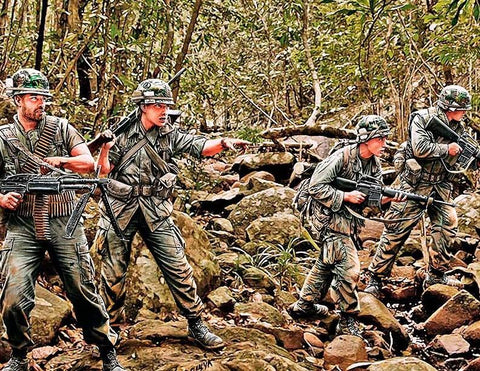 Master Box Ltd 1/35 Jungle Patrol US Soldiers Vietnam War (4) Kit