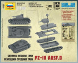 Zvezda 1/100 Pz IV Ausf D Tank Snap Kit
