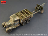 MiniArt Military Models 1/35 WWII Soviet 2-Ton 6x4 Truck & 76mm USV-BR Gun (New Tool) Kit